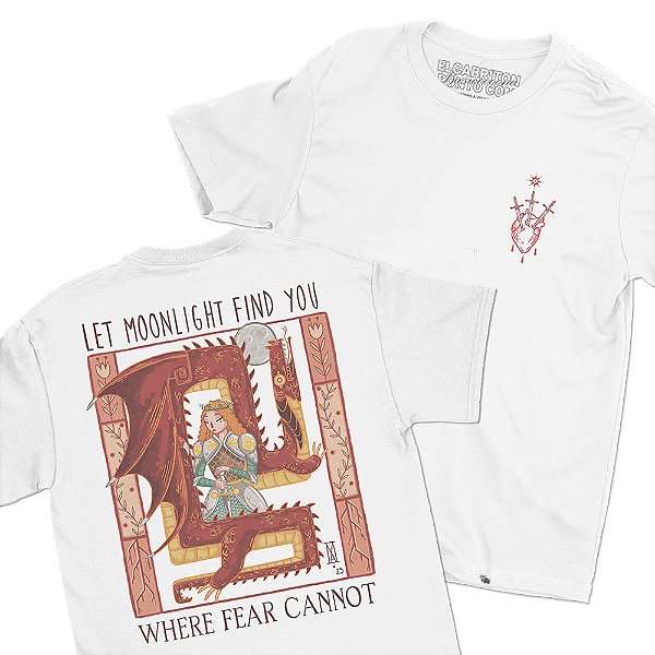 Guerreira de Mari Aguilar - FRENTE e COSTAS - Camiseta Basicona Unissex