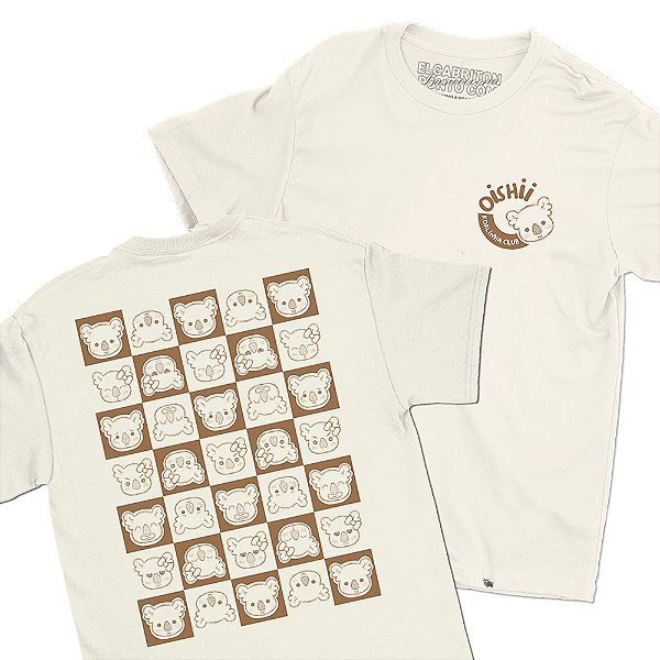 Koalinhas de Cris Assanuma - FRENTE e COSTAS - Camiseta Basicona Unissex