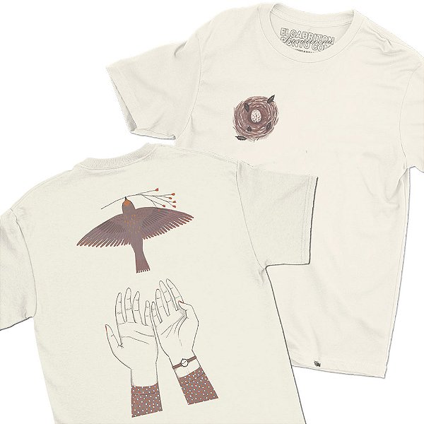 Ninho de Anna Charlie - FRENTE e COSTAS - Camiseta Basicona Unissex
