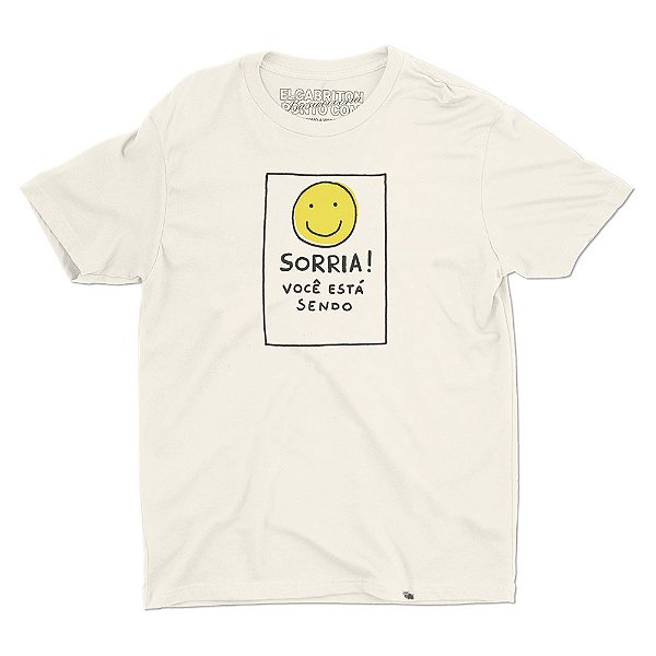 Sorria de Miguel Rosa - Camiseta Basicona Unissex