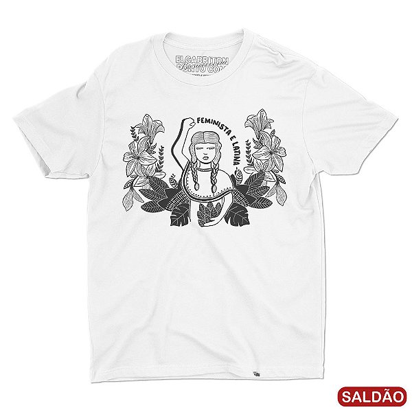 Feminista e Latina - Camiseta Basicona Unissex-Saldão
