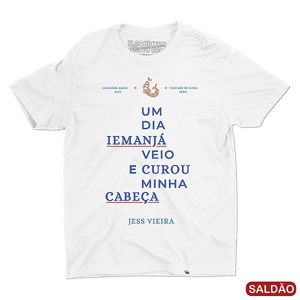 Iemanjá de Jess Vieira - BRANCA - Camiseta Basicona Unissex-Saldão