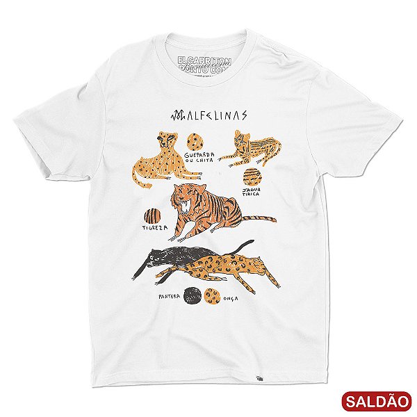 Malfelinas - Camiseta Basicona Unissex-Saldão