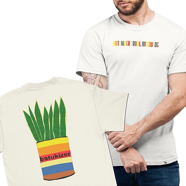 Espada de Ogum de Btkzr - FRENTE e COSTAS - Camiseta Basicona Unissex