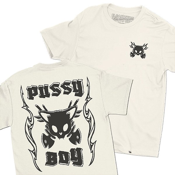 Pussyboy - FRENTE e COSTAS - Camiseta Basicona Unissex