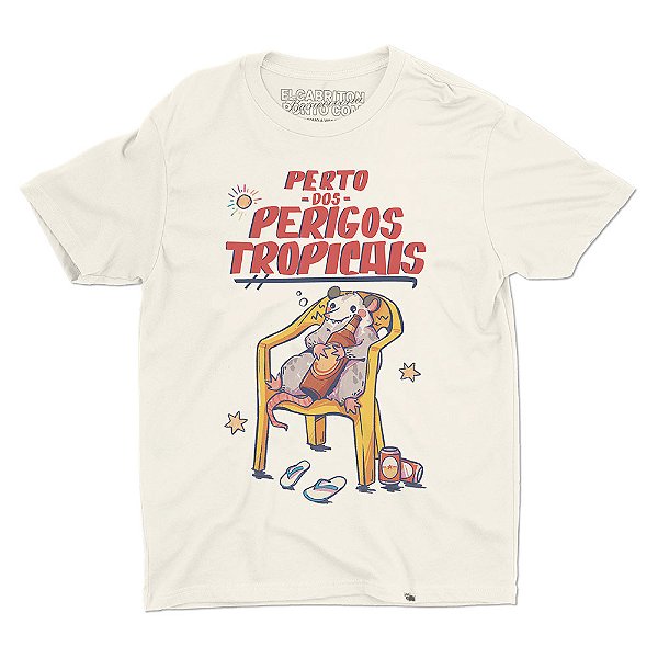 Perigos Tropicais - Camiseta Basicona Unissex