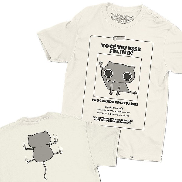 Procurado em 27 Países - FRENTE e COSTAS - Camiseta Basicona Unissex