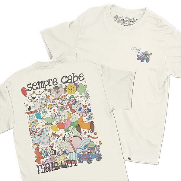 Carro de Palhaço - FRENTE e COSTAS - Camiseta Basicona Unissex