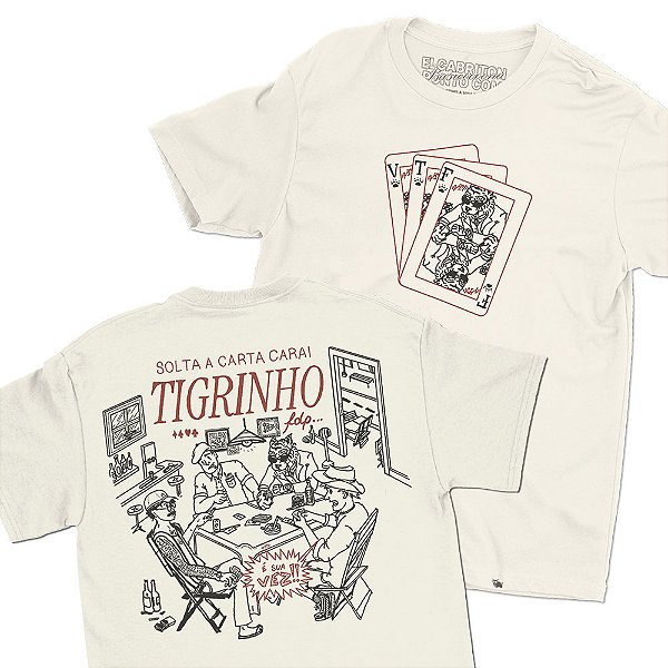 Tigrinho de VendeTudoFamília - FRENTE e COSTAS - Camiseta Basicona Unissex