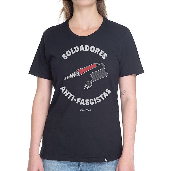 Soldadores Antifascistas - Camiseta Basicona Unissex