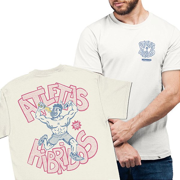 Atletas Híbridos - FRENTE e COSTAS - Camiseta Basicona Unissex