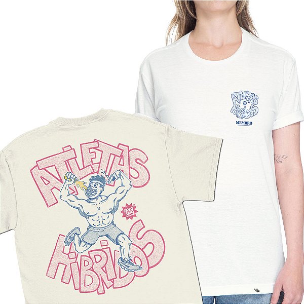 Atletas Híbridos - FRENTE e COSTAS - Camiseta Basicona Unissex