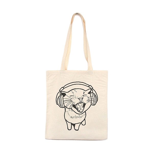 Gato de Fone de Estevão Simonka - Bolsa de Lona