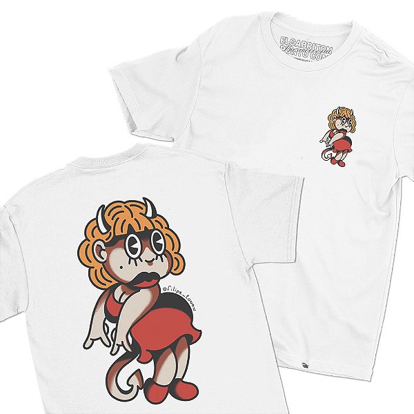 Diablete - FRENTE e COSTAS - Camiseta Basicona Unissex