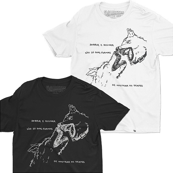 Sorrir e Rosnar - Camiseta Basicona Unissex