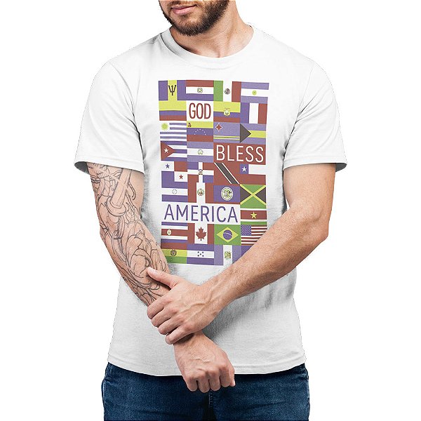 God Bless America - Camiseta Basicona Unissex