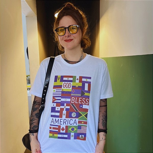 God Bless America - Camiseta Basicona Unissex