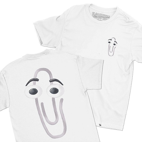 Clippy - FRENTE e COSTAS - Camiseta Basicona Unissex