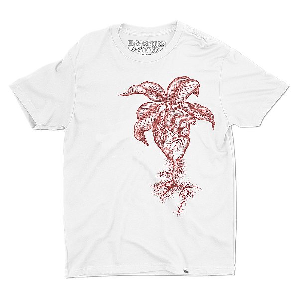 Coração Planta - Camiseta Basicona Unissex