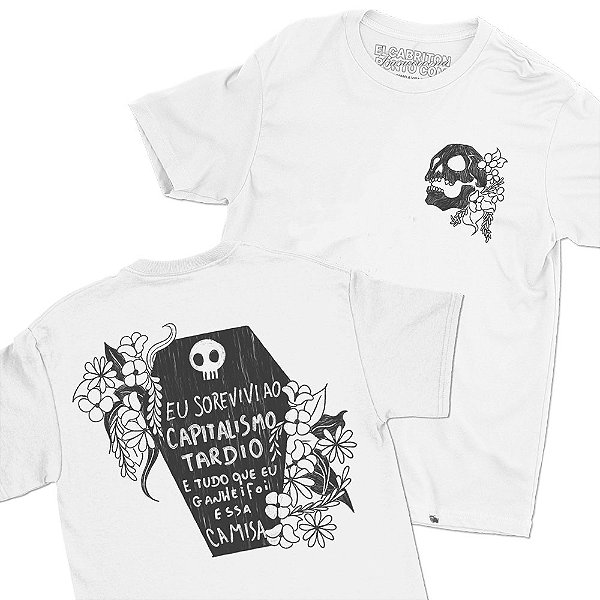 Capitalismo Tardio - FRENTE e COSTAS - Camiseta Basicona Unissex