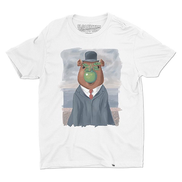 Capivara Magritte - Camiseta Basicona Unissex