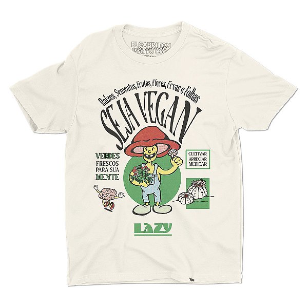 Lazy Vegan - Camiseta Basicona Unissex