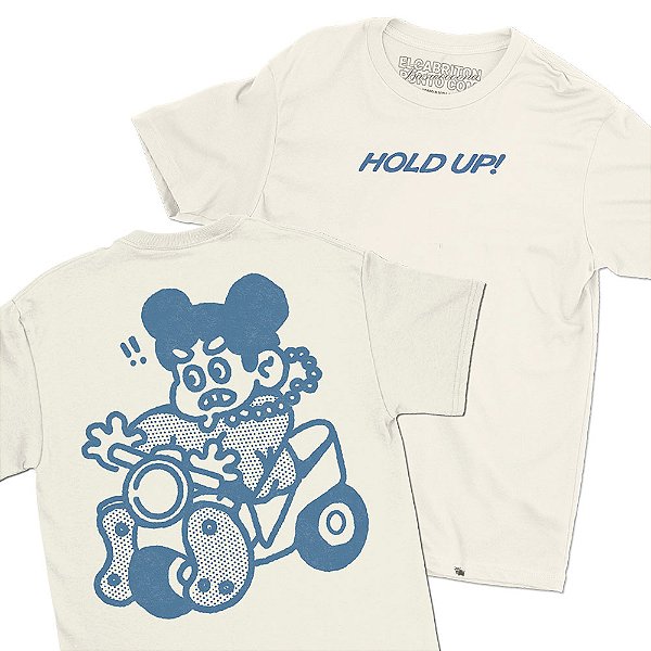 Hold Up! de Nanda - FRENTE e COSTAS - Camiseta Basicona Unissex