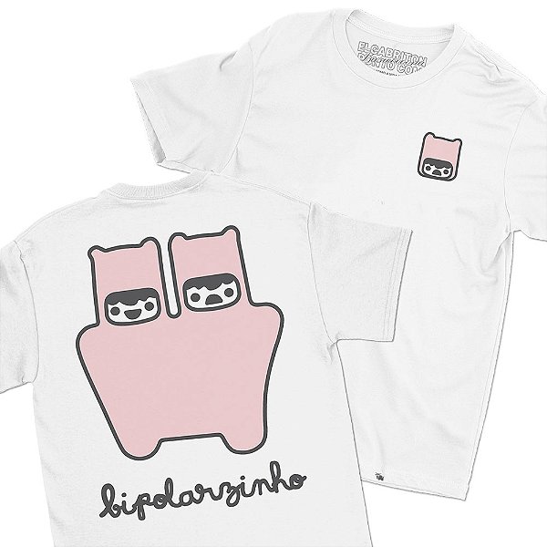 Bipolarzinho - FRENTE e COSTAS - Camiseta Basicona Unissex