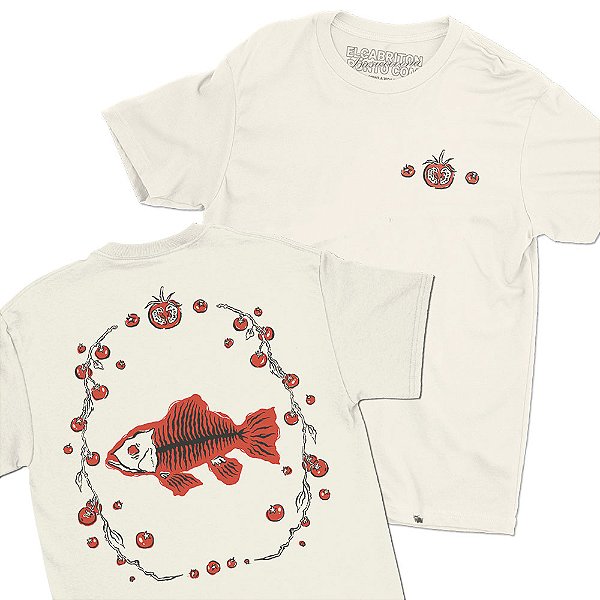 Tomatinhos de Marina Marte - FRENTE e COSTAS - Camiseta Basicona Unissex