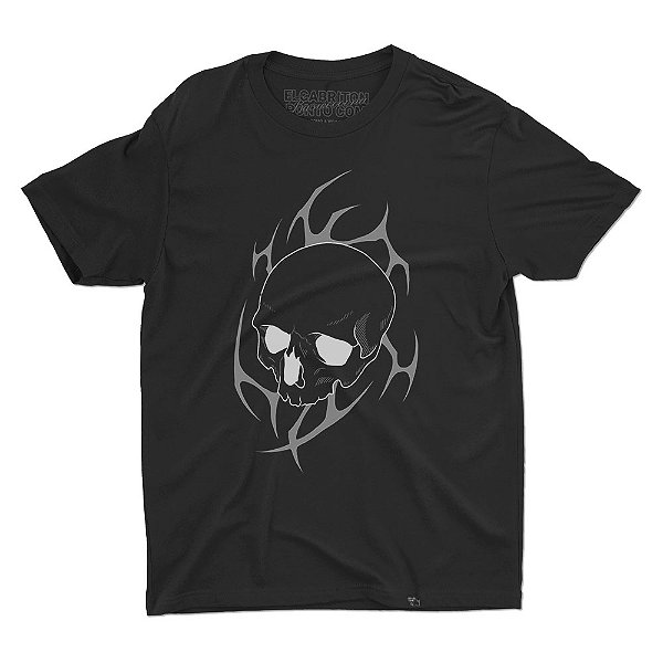 Skull de Mari que faz arte - Camiseta Basicona Unissex