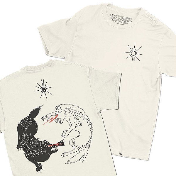 HIENAS de Thaís Arts - FRENTE e COSTAS - Camiseta Basicona Unissex