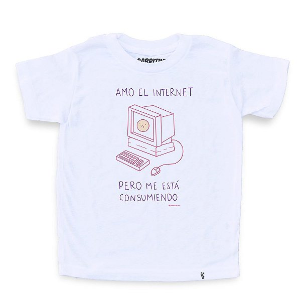 Amo El Internet - Camiseta Clássica Infantil