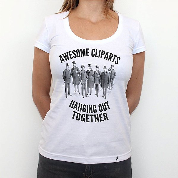 Awesome Cliparts - Camiseta Clássica Feminina