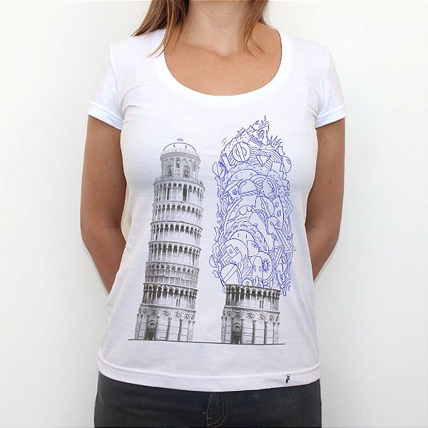 Bubbles em Pisa - Camiseta Clássica Feminina