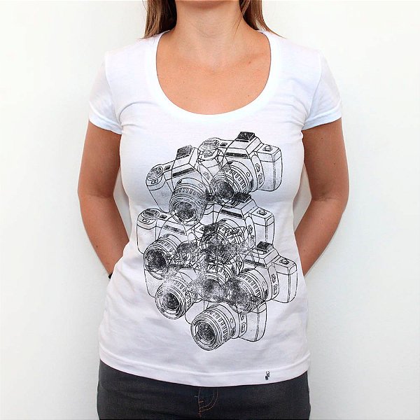 Cameras - Camiseta Clássica Feminina