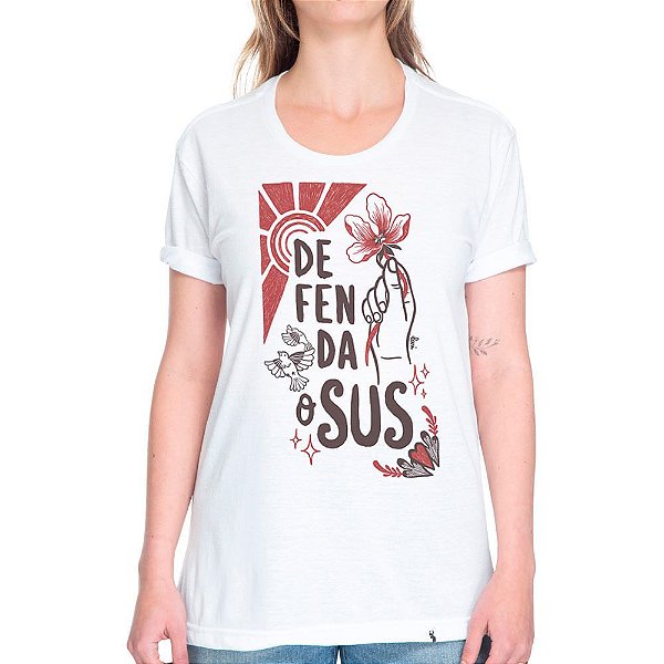 Defenda o SUS #cestabasica - Camiseta Basicona Unissex