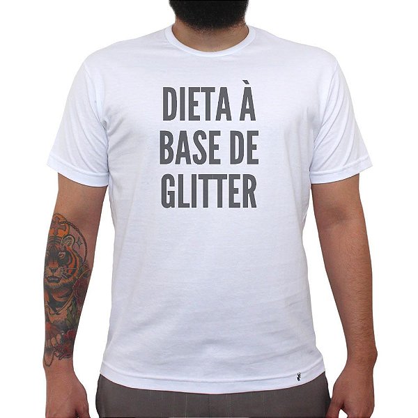 Dieta À Base de Glitter - Camiseta Clássica Masculina