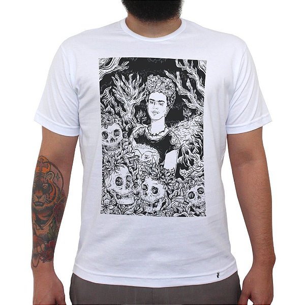 Frida rogai por nós III - Camiseta Clássica Masculina