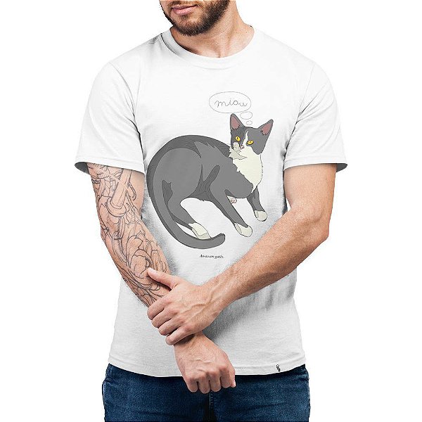 Gatês - Camiseta Clássica Masculina