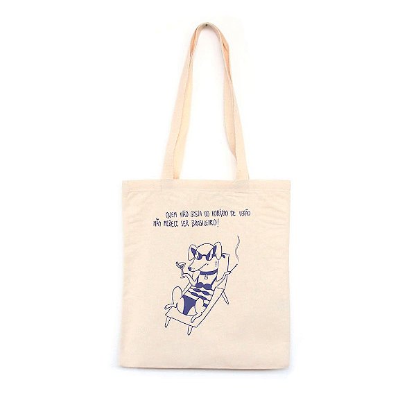 Horário de Verão - Bolsa de Lona-Off White-U - El Cabriton Camisetas  Online! Vamos colocar mais arte no mundo?