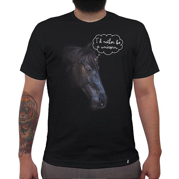Id Rather Be a Unicorn - Camiseta Clássica Masculina