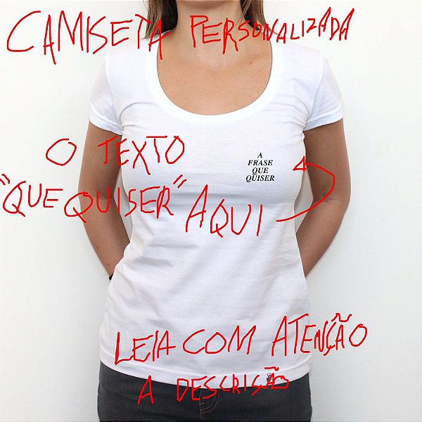 MINI TIPO PERSONALIZADA - Camiseta Clássica Feminina