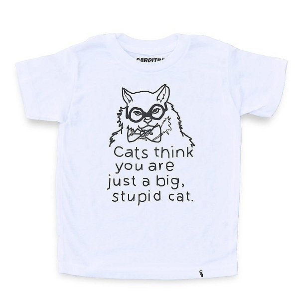 Stupid Cat - Camiseta Clássica Infantil