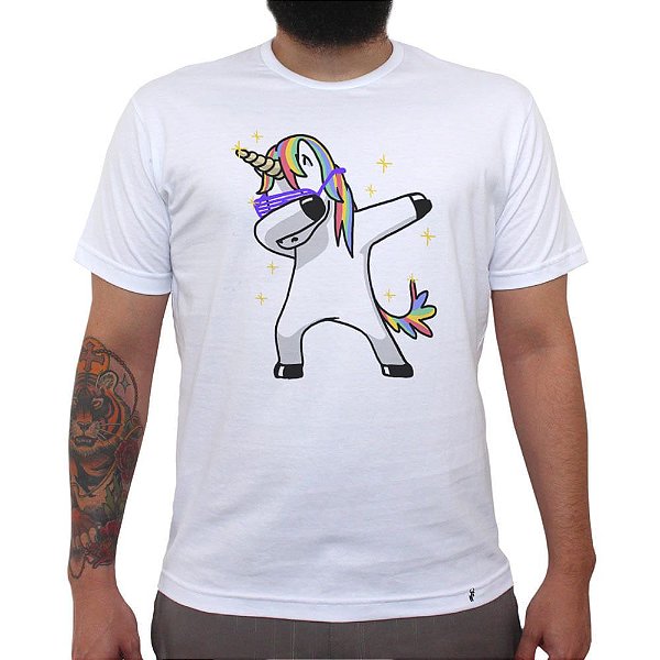 Unicorn Dabbing - Camiseta Clássica Masculina