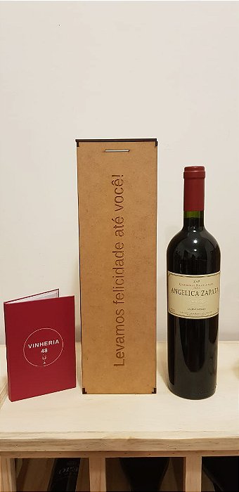 Caixa em madeira na vertical para 1 vinho
