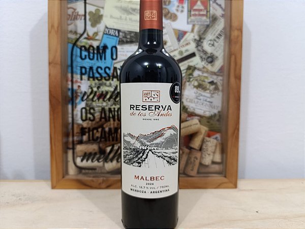 Vinho Tinto Argentino Reserva de los Andes Malbec 750ml