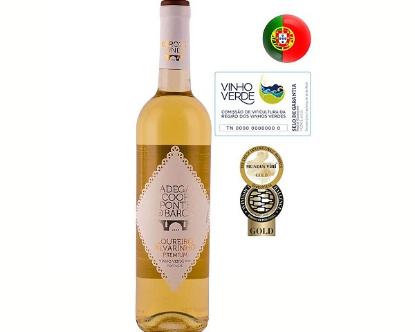 Vinho Verde Português Ponte da Barca Premium Loureiro Alvarinho 750ml