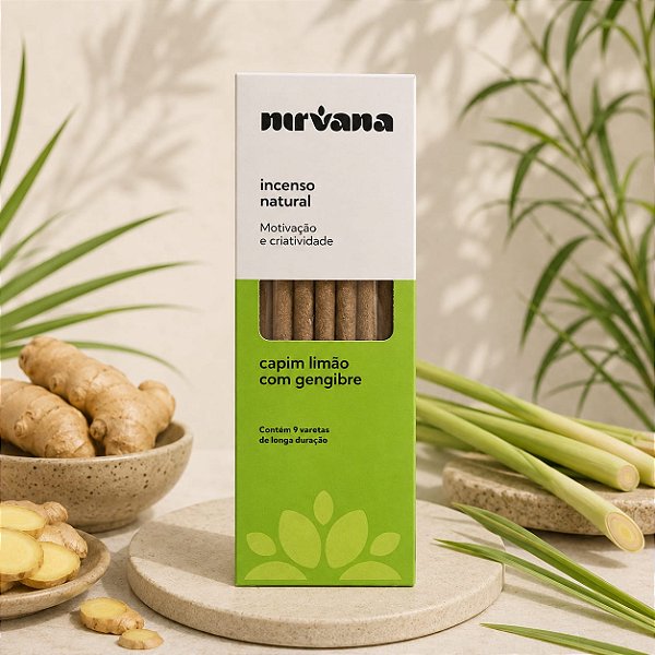 Incenso Natural Nirvana - Capim Limão com Gengibre