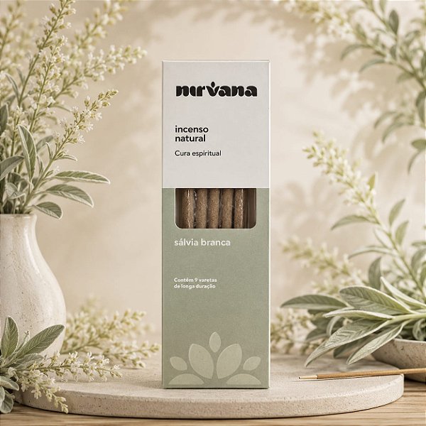 Incenso Natural Nirvana - Sálvia Branca