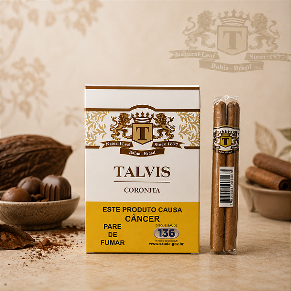 Charutinho/Cigarrilha Talvis Coronita - Chocolate (sem piteira)